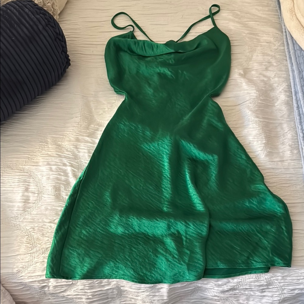 Cowl neck mini dress